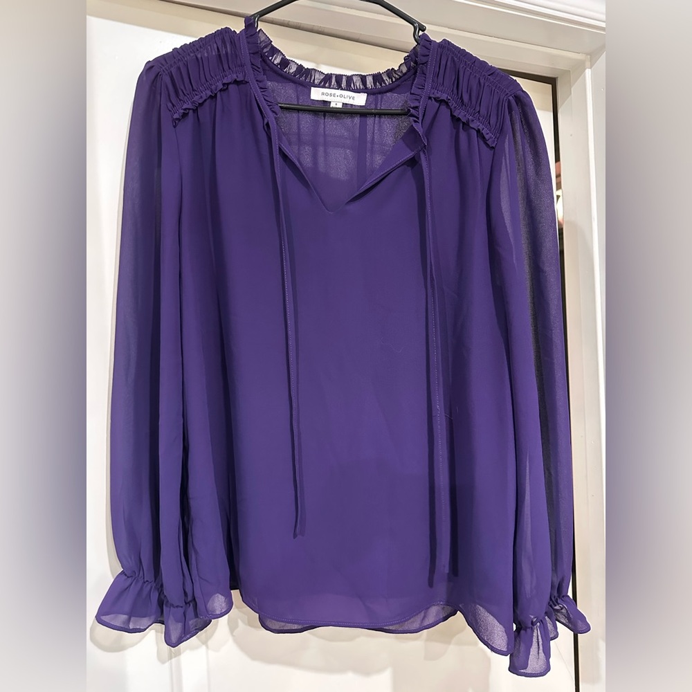 Rose & Olive Deep Purple Blouse